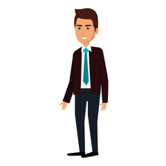 businessman avatar character icon vector illustration design