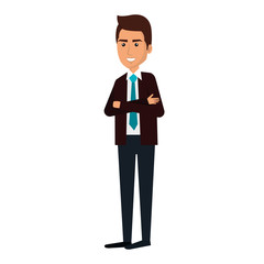 businessman avatar character icon vector illustration design