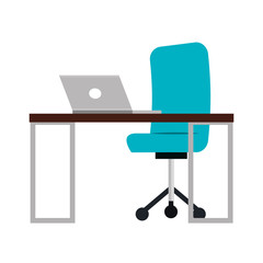 office workplace isolated icon vector illustration design