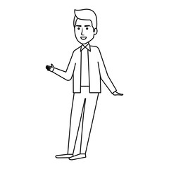 businessman avatar character icon vector illustration design