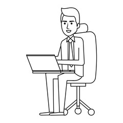 businessman avatar character icon vector illustration design