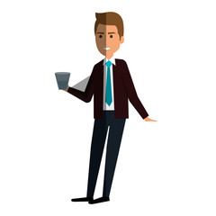 businessman avatar character icon vector illustration design