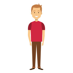 young man avatar character vector illustration design
