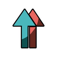 white background with packaging symbol handling package stored right way up with half shadow vector illustration