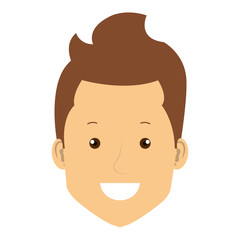 young man avatar character vector illustration design
