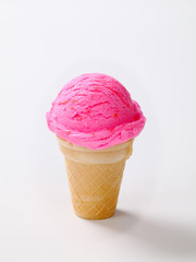 Pink ice cream cone
