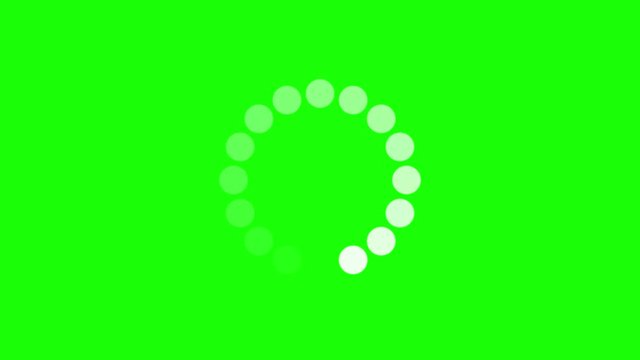 Progress loading bar UI indicator. Loading Circle. Download progress, preloader animation web design template, interface upload. Animation of UI element in 4K. Chroma key green screen.