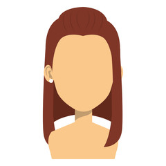 young woman shirtless avatar character vector illustration design