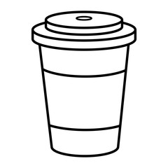coffee glass container icon vector illustration design