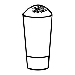 coffee glass container icon vector illustration design