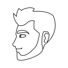 face man adult business avatar vector illustration