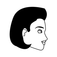 portrait woman business professional person line vector illustration