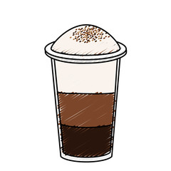 coffee glass container icon vector illustration design