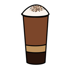 coffee glass container icon vector illustration design