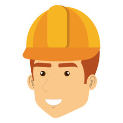 construction workman avatar character vector illustration design