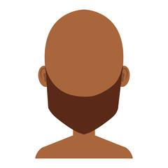 young man shirtless avatar character vector illustration design