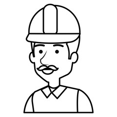 construction workman avatar character vector illustration design