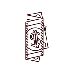 monochrome silhouette of folded bill in many parts vector illustration