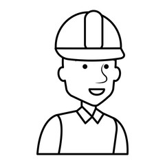 construction workman avatar character vector illustration design