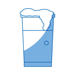 drink cup foam cold fresh design vector illustration