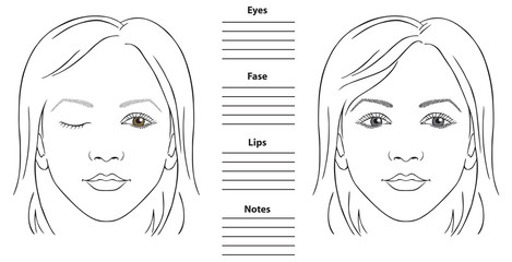 woman face chart