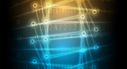 dna and medical and technology background. futuristic molecule structure presentation