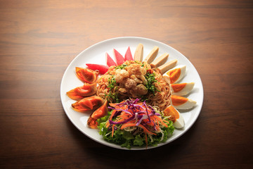 Spicy salad thai food