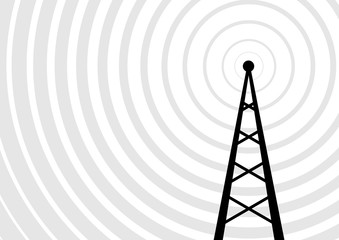 Black transmitter vector icon