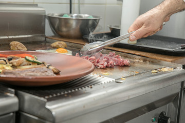 Preparing the Chilean meal