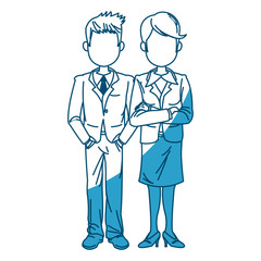 Fototapeta na wymiar man and woman business people work vector illustration