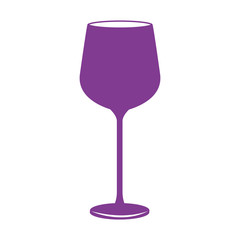 color wine glass cup liquid beberage vector illustration
