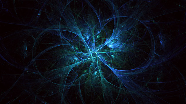 3D rendering abstract fractal light background