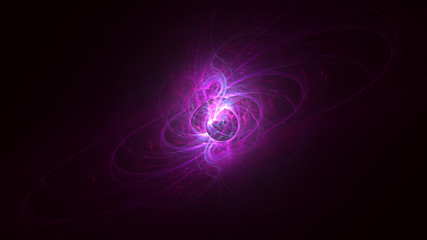 3D rendering abstract fractal light background