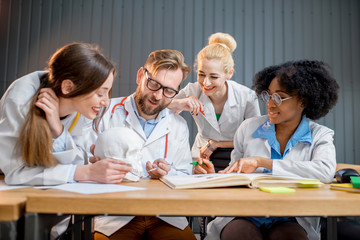 Group of medical students in the classroom