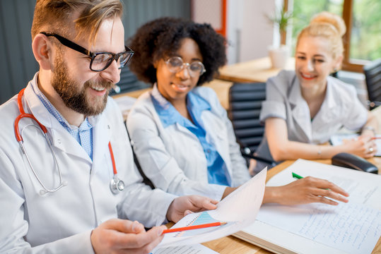 Group Of Medical Students In The Classroom