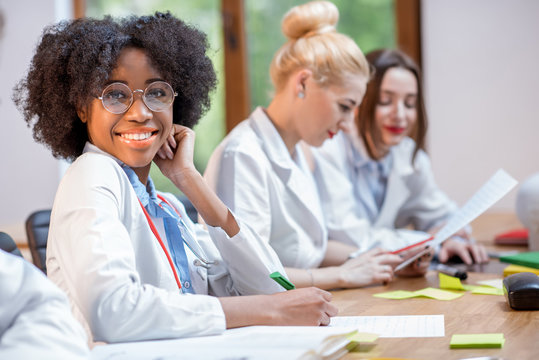 Group Of Medical Students In The Classroom