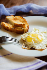 traditional breakfast of scrambled eggs and vegetables