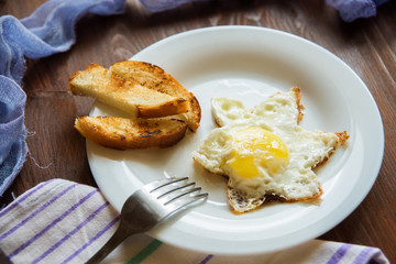 traditional breakfast of scrambled eggs and vegetables