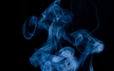 Fototapeta premium Photo of the smoke on the black background