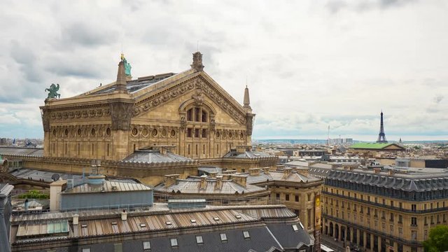 Palais Garnier, Paris France, 4k UHD timelapse
