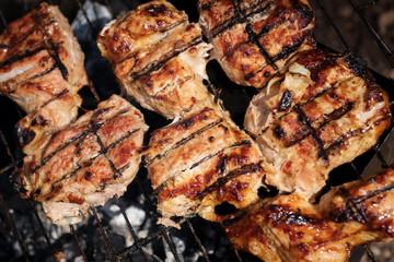 meat fried in a lattice
