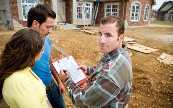 Construction: Going Over Plans with Homeowner