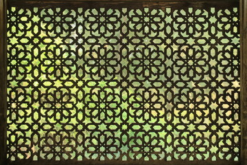 Wooden mesh line pattern and nature background.