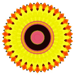 Colorful bright vector illustrated mandala.