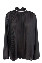Black pleated blouse