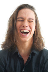 Fröhlicher, junger Mann