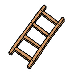 ladder / cartoon vector and illustration, hand drawn style, isolated on white background.