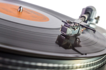 On the turntable playing record