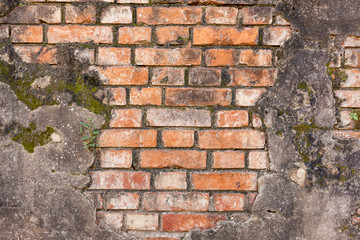 Vintage background of old brick wall