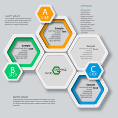 Abstract 3D Paper Infographics